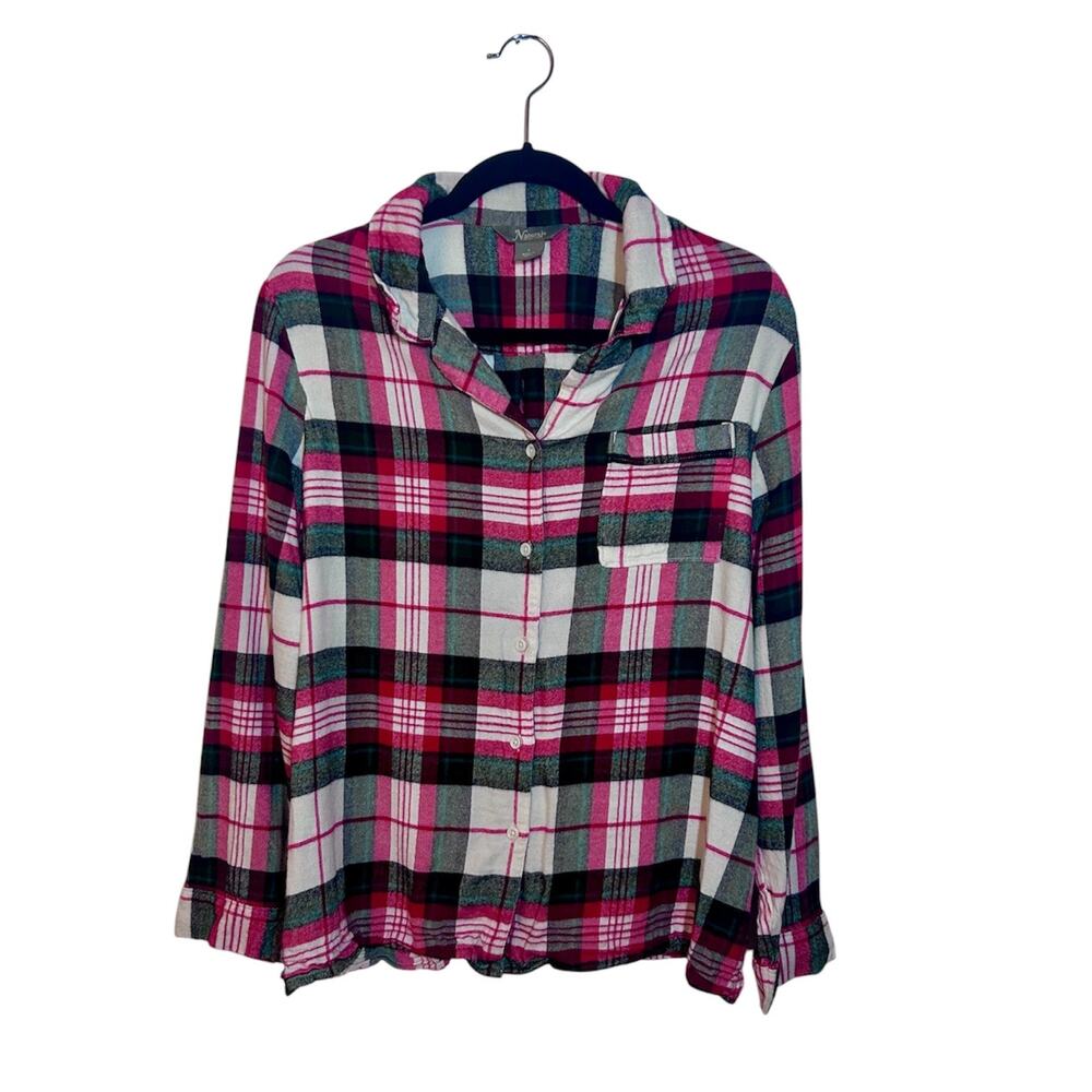 Women’s Super Soft Lightweight Loose Fitting Holiday Red & Green Winter Flannel